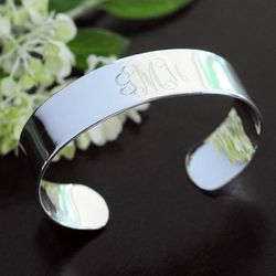 Sophisticate's Personalized Wide Cuff Bracelet