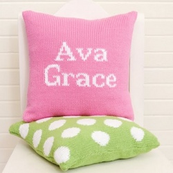 Personalized Knit Name Pillow