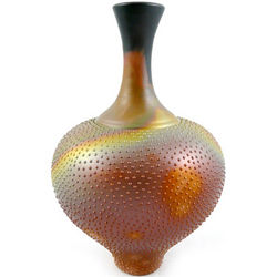 Handcrafted Copper Patina Raindrop Vase