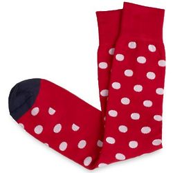 Red and White Dotted Socks