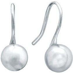 Floating Pearl Sterling Silver Earrings