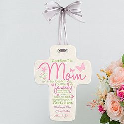 Personalized Blessing for Mom Cross