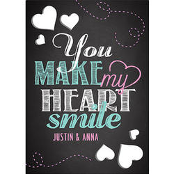 You Make My Heart Smile Personalized Cutout Greeting Card