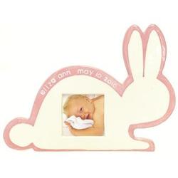 Personalized White Bunny Picture Frame