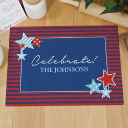 Personalized Fourth of July Celebration Cutting Board