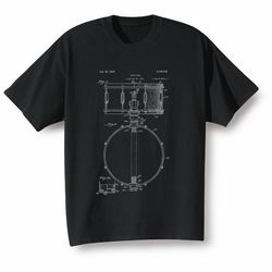 Vintage Drum Patent Drawing T-Shirt