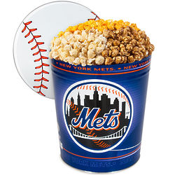 3 Gallons of Popcorn in New York Mets Tin