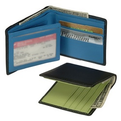 Men's Bifold Wallet with Double ID Flap