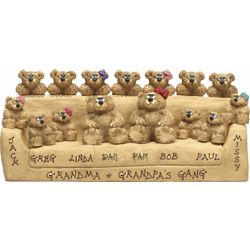 Personalized Grandparent's Gang with 10 to 15 Bears