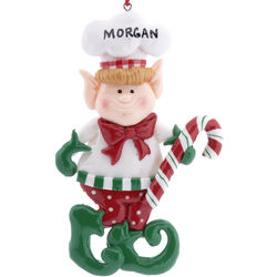 Chef Elf Personalized Christmas Ornament