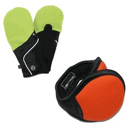180s High Visibility Running Gloves and Earmuffs