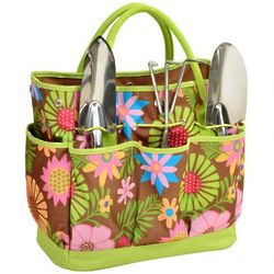 Floral Pattern Garden Tote and Tools Set