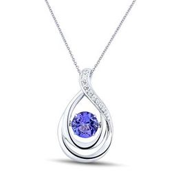 The Beat of Your Heart Tanzanite & Created White Sapphire Pendant