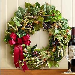 Preserved Vineyard Wine Cork Wreath