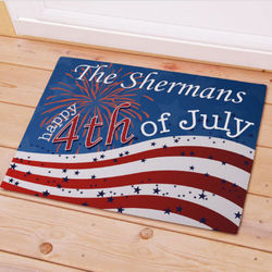 Personalized 4th of July Welcome Doormat