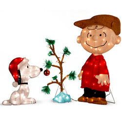 Charlie Brown, Snoopy & The Lonely Tree Christmas Display