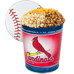 3 Gallons of Popcorn in St. Louis Cardinals Tin