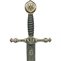 Gold Plated Masonic Sword with Stainless Steel Blade