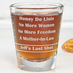 Personalized Shot Glass for Groom