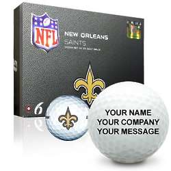 Personalized New Orleans Saints Golf Balls