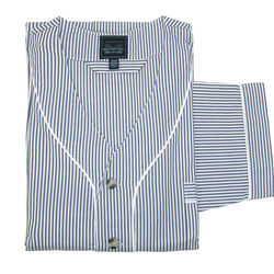 Men's Tall Stripe Cotton Night Shirt