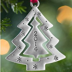2014 Christmas Tree Pewter Ornament