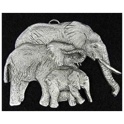 Elephant Family Pewter Ornament