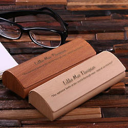 Personalized Engraved Wood Laminated Eyeglass Case