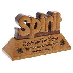 Celebrate the Spirit Mahogany Plaque