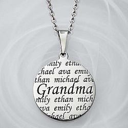 Mother's, Grandmother's, or Sister's Personalized Steel Pendant
