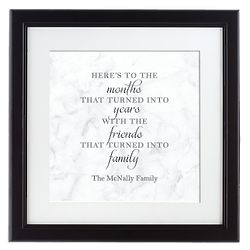 Personalized Friends are Family Framed Print in Black