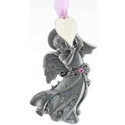 Engraved Pewter Dancing Angel Ornament
