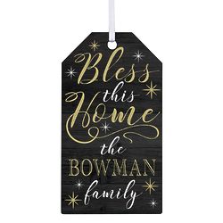 Personalized Bless This Home Gift Tag Ornament