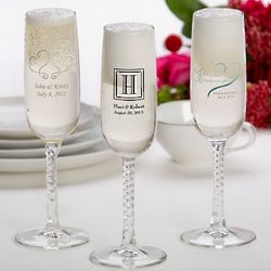 Personalized Champagne Flute Wedding Favors
