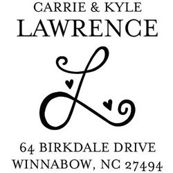 Decorative Initial Personalized Address Stamp