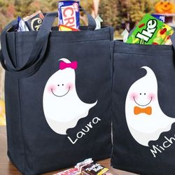 Personalized Halloween Ghost Trick or Treat Bag