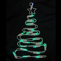 12" Battery Operated LED Lighted Window Christmas Tree