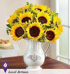 Pitcher Full of Sunflowers Bouquet