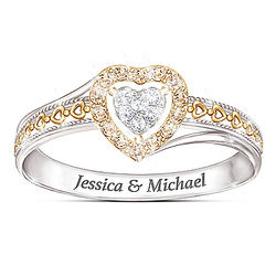 Celebrate Our Love Diamond Ring with Personalized Names