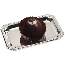 Chocolate Heart Truffle with Silver Tray