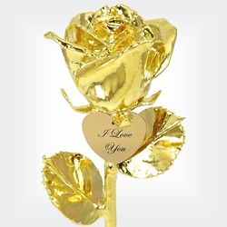 11" Dipped Rose with a Message from the Heart