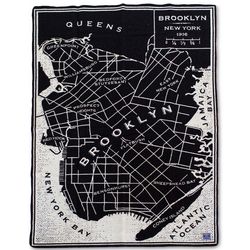 Brooklyn Map Throw Blanket