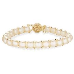 Pearl Bracelet with 14-Karat Gold Beads