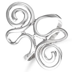 Sterling Silver Swirling Ring