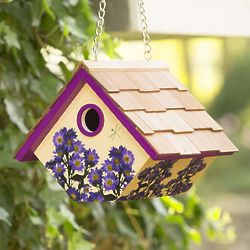 Purple Aster Wren Birdhouse