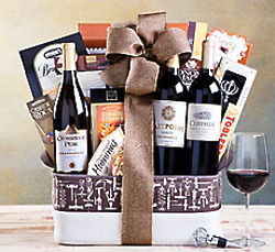 California Red and White Wine Trio Gift Basket