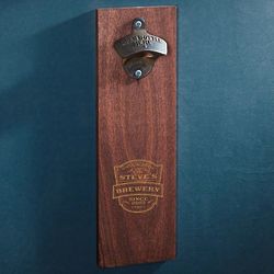 Vintage Brewery Personalized Wooden Wall Bottle Opener