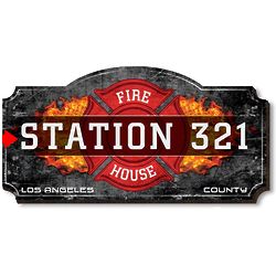 Firehouse Customized Wooden Sign
