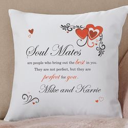 Personalized Perfect Soul Mates Pillow