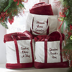 Personalized Tote and Throw